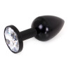 Kiotos Plug Bijou Anal Alu Gem light 6 x 2.8 cm Noir